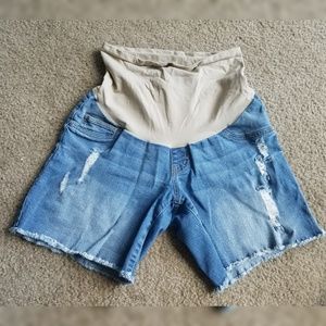 Indigo Blue Maternity Shorts